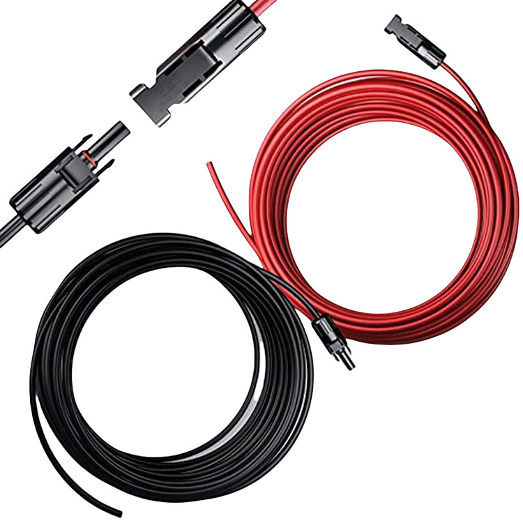 Auto Vehicle Off-Grid Solè Enstalasyon 12AWG Connector Fil