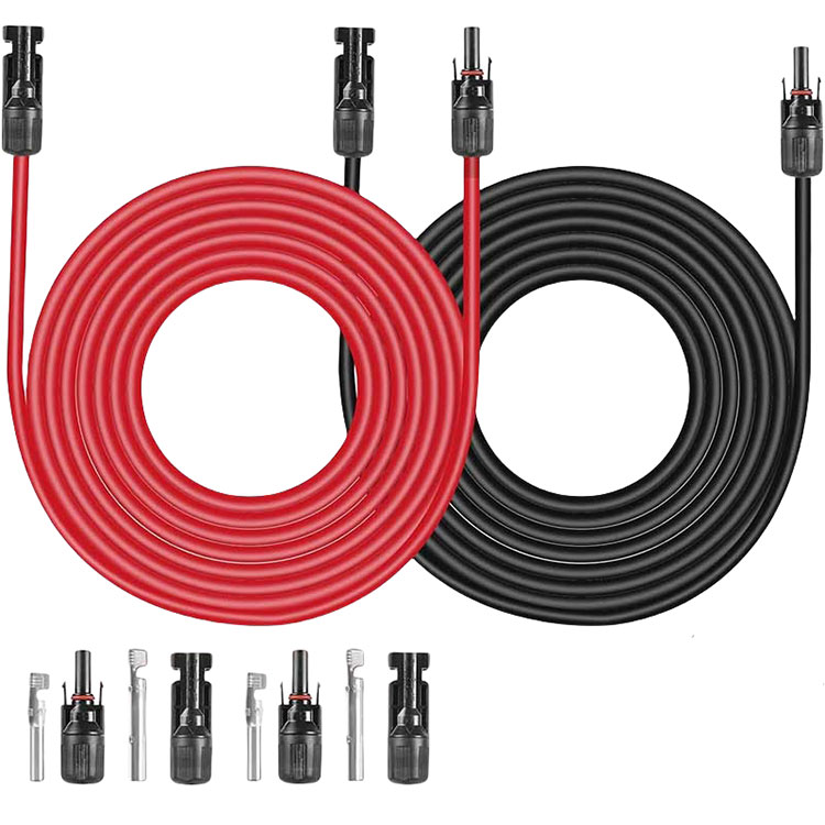 Solè ekstansyon kab 30Ft 10AWG 6mm2 Solè pouvwa fil kab